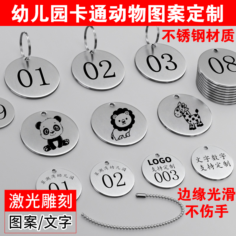 幼儿园动物水果蔬菜不锈钢牌子