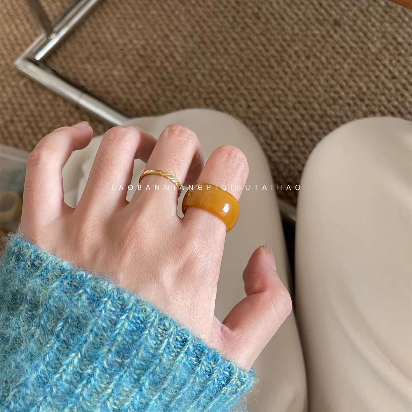 手小的不要买！大直径玛瑙戒指