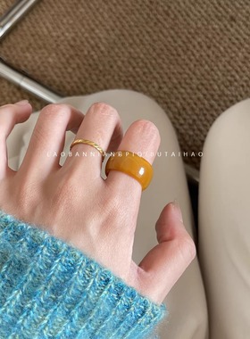 手小的不要买！大直径玛瑙戒指