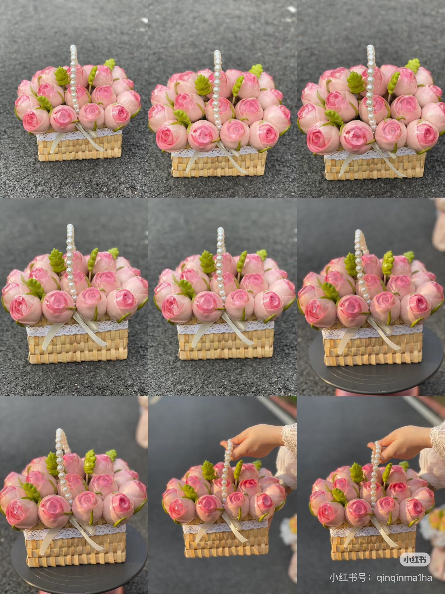 母亲节玫瑰花篮生日女神教师节情人节送妈妈花饽饽馒头礼物老人