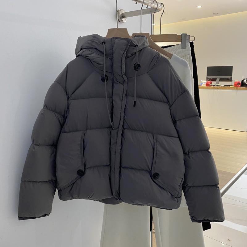 韩系小众！2025冬季新款时尚百搭休闲白鸭绒设计保暖羽绒服外套女