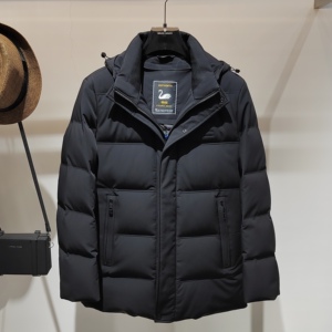 高端鹅绒服男士脱卸内胆新款连帽羽绒服男加厚保暖中老年爸爸衣服
