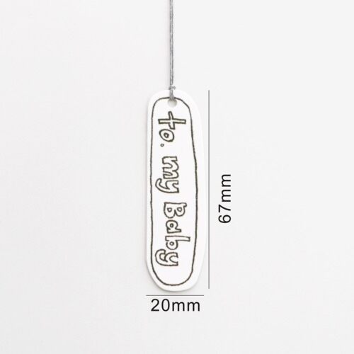 100张ins简约英文tomybaby吊牌