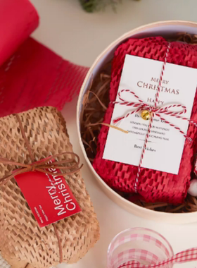 红色牛皮蜂窝纸烘焙糕点曲奇饼干盒礼物包装盒垫纸填充装饰内衬纸