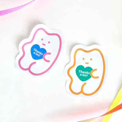 60枚thanks可爱萌小熊贴纸 礼物包装封口贴烘焙甜品蛋糕装饰贴4*5
