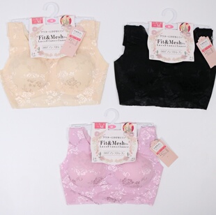 日单360度零压力舒适蕾丝镂空网面透气女文胸内衣运动日常居家