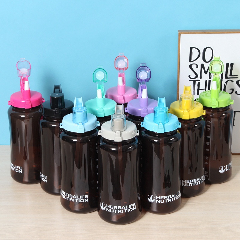 美单tritan2L夏季大容量运动吸管杯健身杯吨吨杯运动水壶男女多色