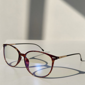 美单跨境窄边金属脚中性防蓝光超轻眼镜镜架平光镜男女造型玩手机