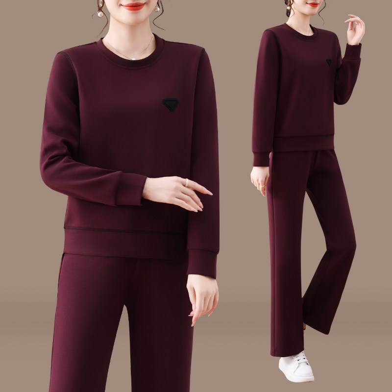 2026春季新款女士运动套装长袖卫衣两件套休闲运动风