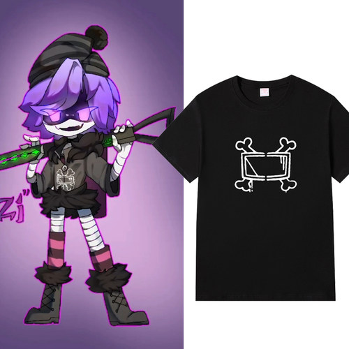 无机杀手Murder Drones动漫周边纯棉短袖T恤男女学生青少年衣服夏