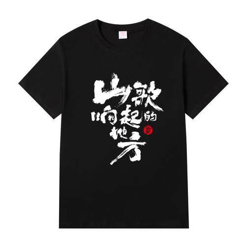 刀郎演唱会山歌纸上款T恤