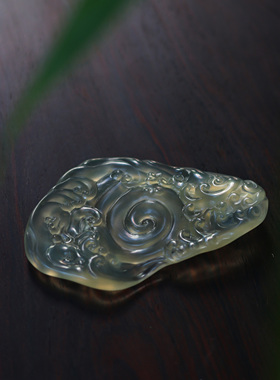 青田岩门晶玻璃冻冻雅玩文玩件寿山高山晶坑头晶北山晶昌化巴林印