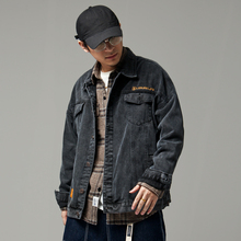 谷口春秋复古牛仔夹克男潮牌欧美街头嘻哈宽松水洗HIPHOP刺绣外套
