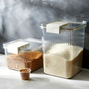 米桶面桶家用米缸防虫防潮密封储藏箱透明面粉储存容器猫粮收纳盒