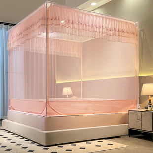 u型蚊帐2023新款家用儿童防摔全底蒙古包婴儿防掉床回底床笠款1.8