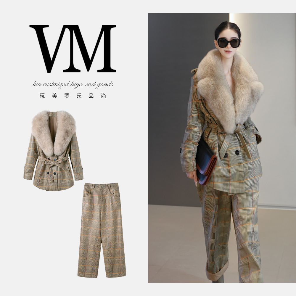 【自由意志】绵羊皮 毛领可拆精品棉FJ8836外套70cm FJ8829裤99cm