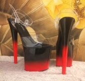 2023年新款 20CM钢管舞高跟鞋 IDEAL 走秀超高跟防水台渐变凉鞋