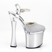 20公分 夜店防水台拍照模特走秀超高跟凉鞋 厘米粗跟礼服婚鞋 单鞋