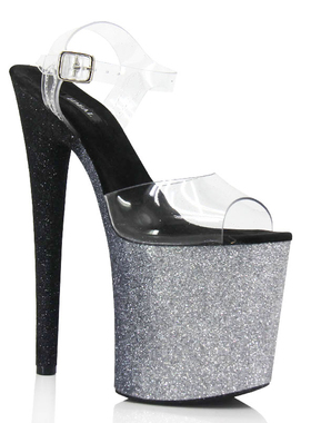 IDEAL MA新款闪亮水晶鞋17厘米20CM舞台走秀订制款礼服超高跟凉鞋