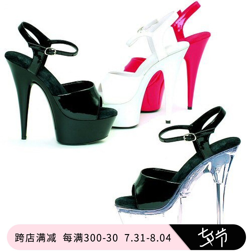 歐美15CM超高跟鞋夜店細跟厚底透明水晶高跟鞋婚鞋涼鞋走秀演出鞋在類目 女鞋, 涼鞋中 - 來自Buy2taobao.com提供專業的淘寶代購服務