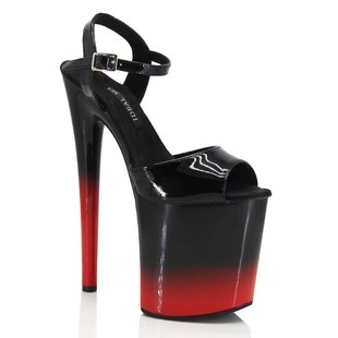 走秀超高跟表演黑红渐变凉鞋 IDEAL 20CM钢管舞高跟鞋 23年新款