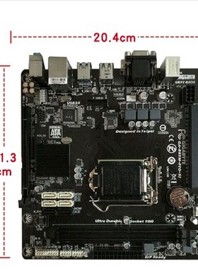 冲新Gigabyte/技嘉 B85M-PIO-SI b85优威派克一体机 侧插显卡主板
