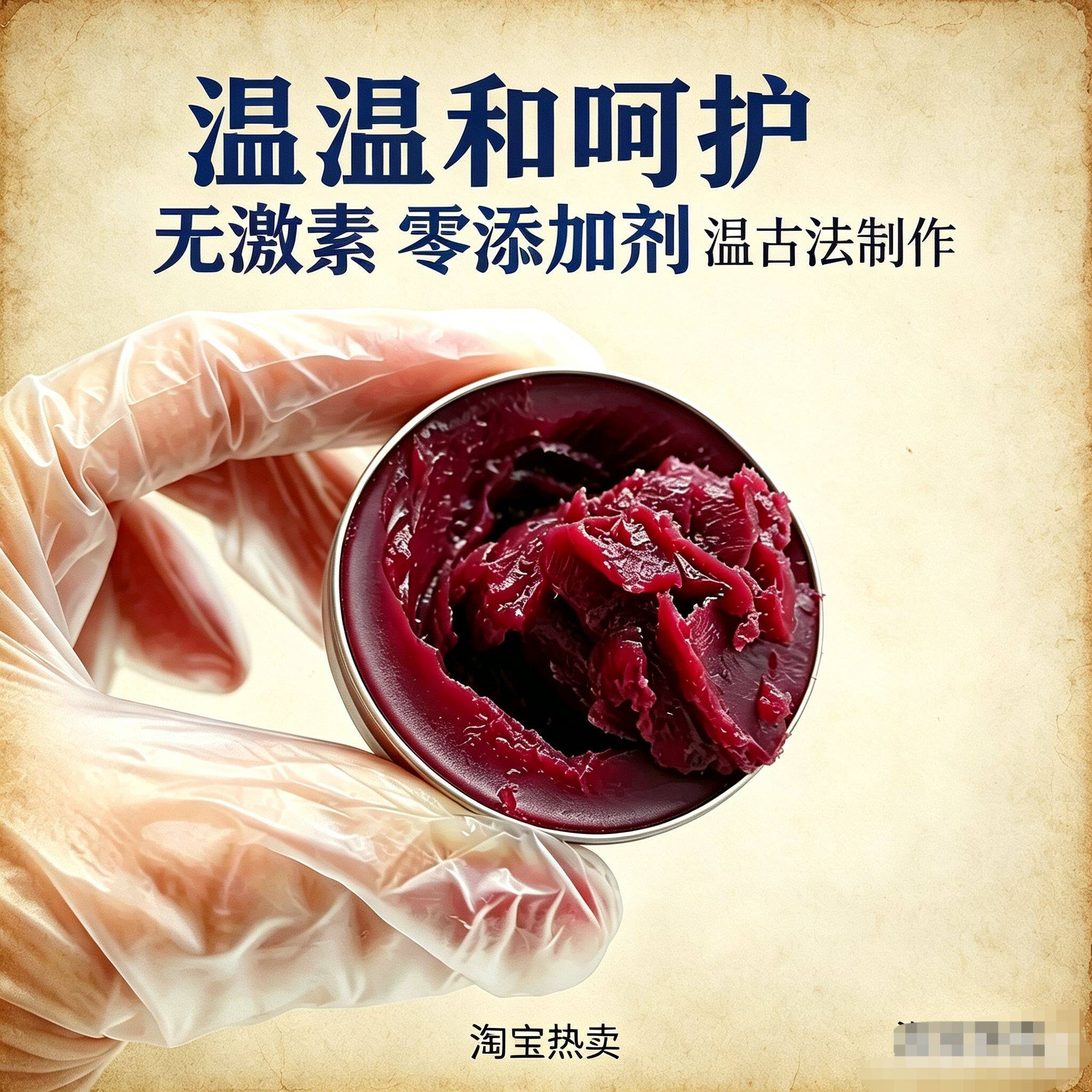 手做紫草修护膏袪痘舒缓肌肤叮咬滋润直接抹在痘痘上植物无防腐剂