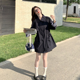 现货主推款！蓝格撞色藏蓝风衣外套B260-5235-P165K238，女装风衣，芭图娜