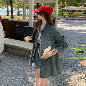 现货！ 复古软牛仔蓝衬衫+裙裤套装 260-5050-P165K238,女装套装/套裙,芭图娜