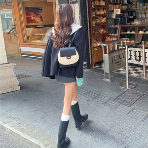连帽西装外套女春季2025韩系高级感休闲宽松设计感假两件短款上衣图片