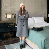 韩版中长款双面呢羊绒大衣女2025秋冬季新款加厚显瘦羊毛呢子外套，女装毛呢外套，芭图娜