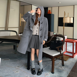 韩版中长款双面呢羊绒大衣女2025秋冬季新款加厚显瘦羊毛呢子外套图片