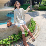 现货！米白色麂皮绒短外套260-3337-P135K188，女装短外套，芭图娜