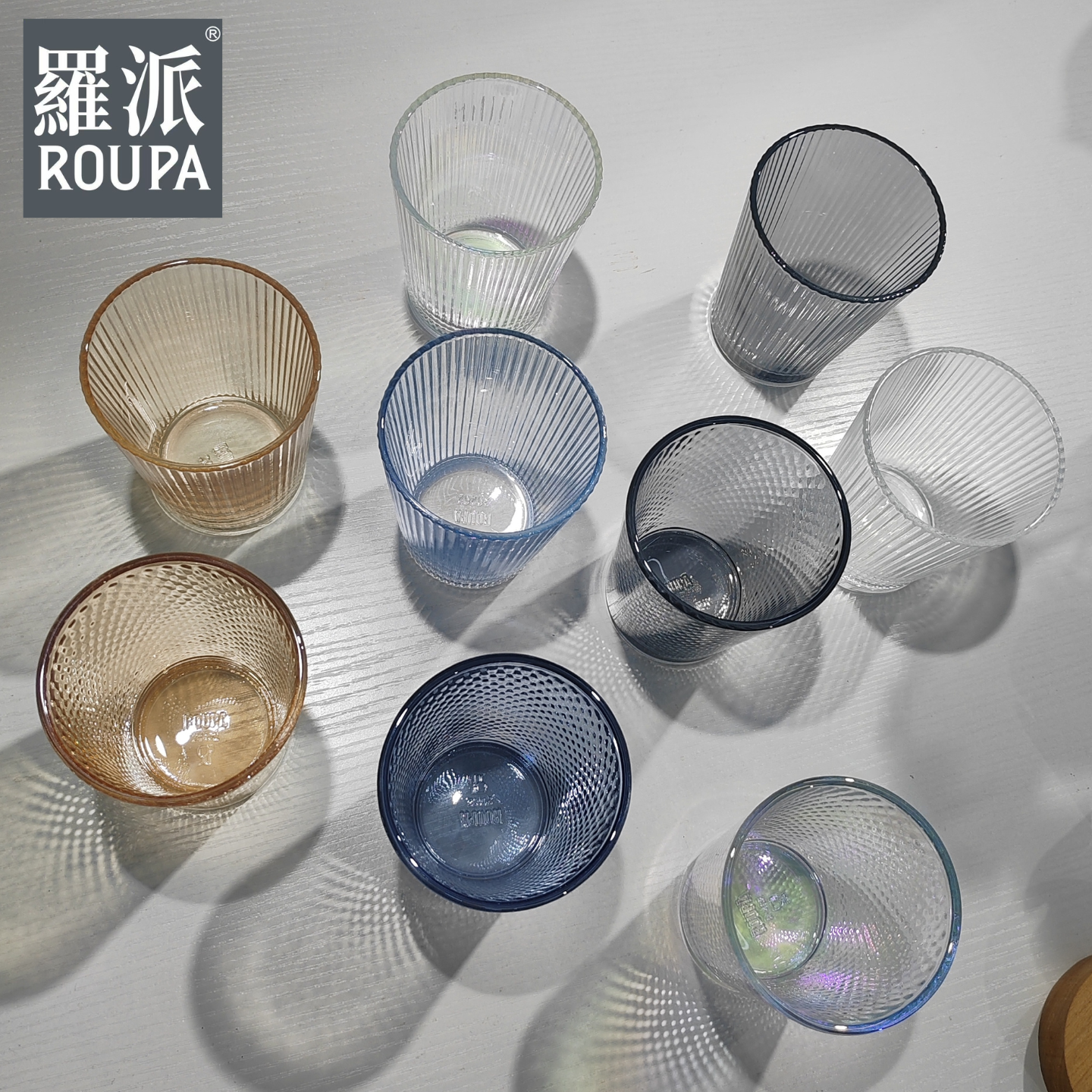 罗派彩色酒店餐厅家用玻璃杯水杯