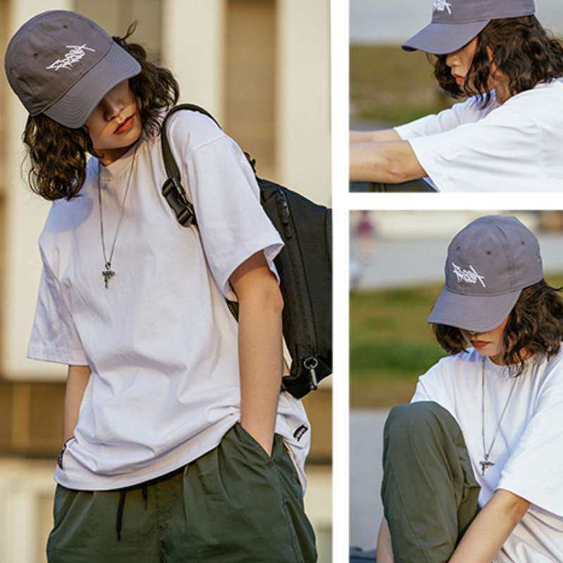 街头鸭舌帽弯檐帽bboy街舞hiphop速干舞蹈男女嘻哈刺绣复古棒球帽