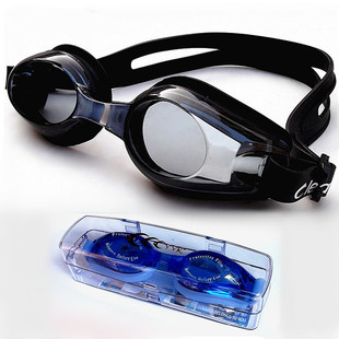 力酷防雾游泳镜男女近视平光防水高清舒适中框不勒眼镜送耳塞新款