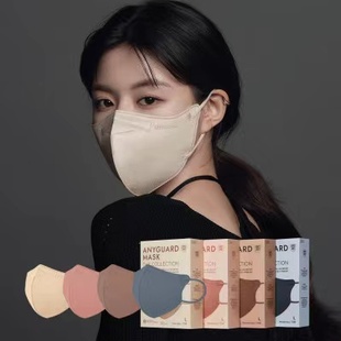 韩国原装 保障 进口KF94彩色2D立体口罩防护成人大中号显脸小正品