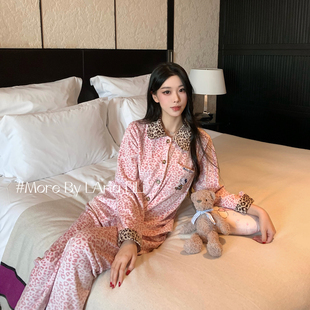 海岛绒秋冬款 加绒加厚2025新款 家居服 豹纹睡衣女冬季 LAria草莓派