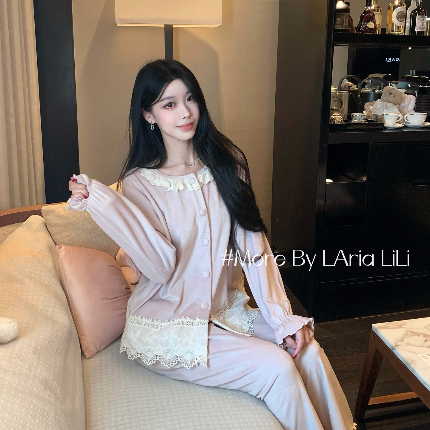 LAria森女织梦 睡衣女2026新款秋冬款薄绒海岛绒冬季家居服