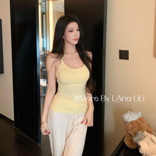 LAria ebb工字背心性感莫代尔健身吊带女内搭2026新款夏季带胸垫