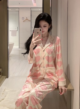 美神降临 气质高级家居服冬季金丝绒睡衣女性感加绒2023新款红色