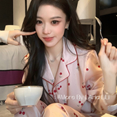 2026新款 LAria樱桃小丸子 睡衣女性感冰丝春季 纯欲风甜美感家居服