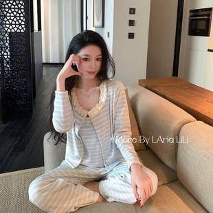 秋冬季 2025新款 纯欲风家居服三件套 海岛绒睡衣女秋冬款 摇篮曲