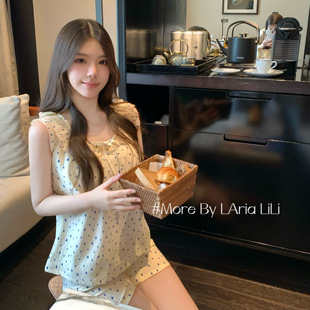 LAria云朵棉 纯欲风花边家居服 甜美日系棉睡衣女夏季 2025新款