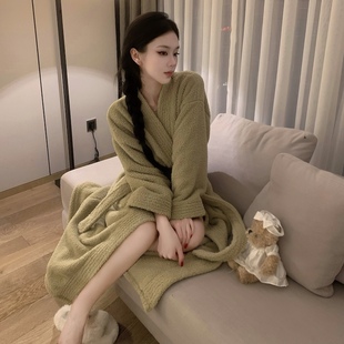 珊瑚绒睡衣女加厚加绒睡袍家居服冬款 LAria 新款 冬季 韩系浴袍