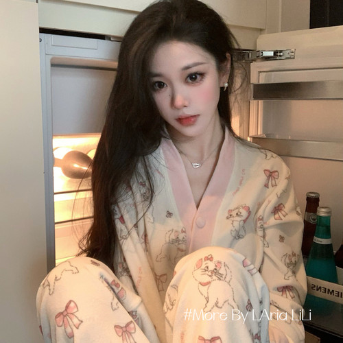 LAria玛丽梦露 睡衣女秋冬款2026新款海岛绒高级感秋冬季家居服