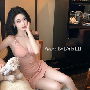 LAria闭入基础款 睡衣女纯欲风家居服 性感牛奶丝吊带睡裙2025夏季