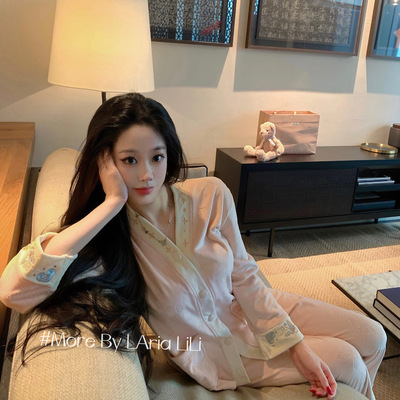 斑斓蝴蝶 海岛绒睡衣女秋冬款2025新款冬季加厚高级感加绒家居服