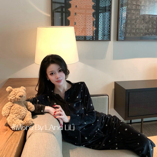 加厚家居服套装 LAria漫天繁星 2025新款 睡衣女秋冬款 海岛绒秋冬季