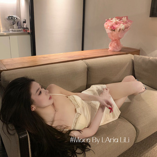 2025新款 设计感镂空显瘦冰丝睡裙女性感睡衣夏季 金屋藏娇 LAria